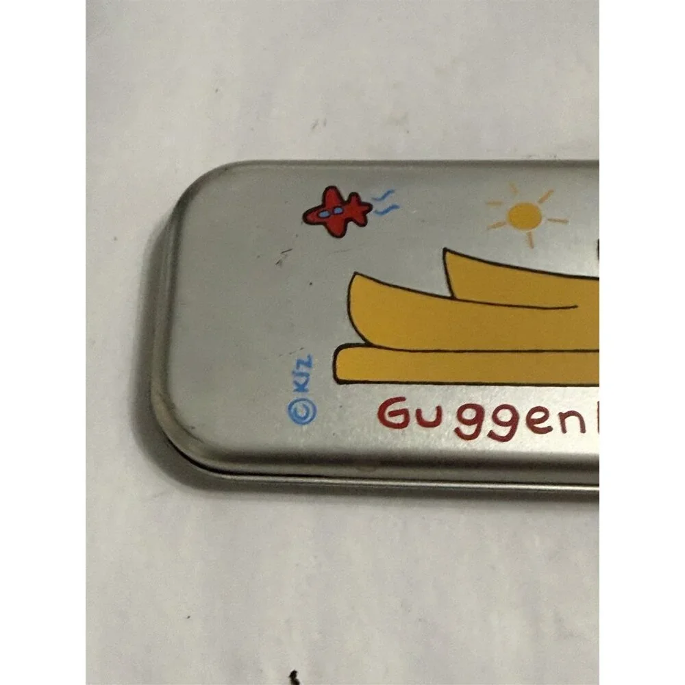 Guggenheim Bilboa Metal Tin Pencil Box Souvenir Frank Gehry Building Design